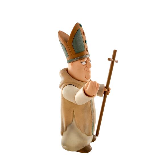 The Pope Family Guy Series 3 2005 Mezco Toys Action Figure with Hat and Staff - Picture 8 of 9